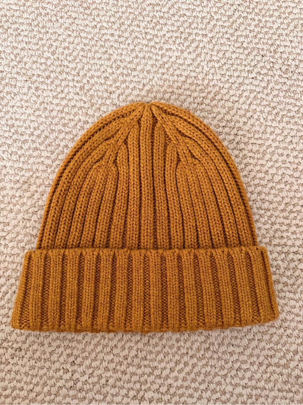 Uniqlo Heattech Mustard Ribbed Beanie